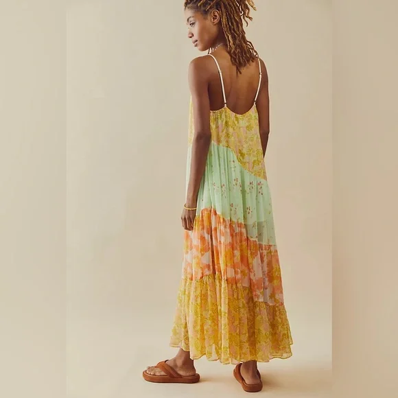 NWOT Free People Luna Grace Maxi Dress - Picture 6 of 6